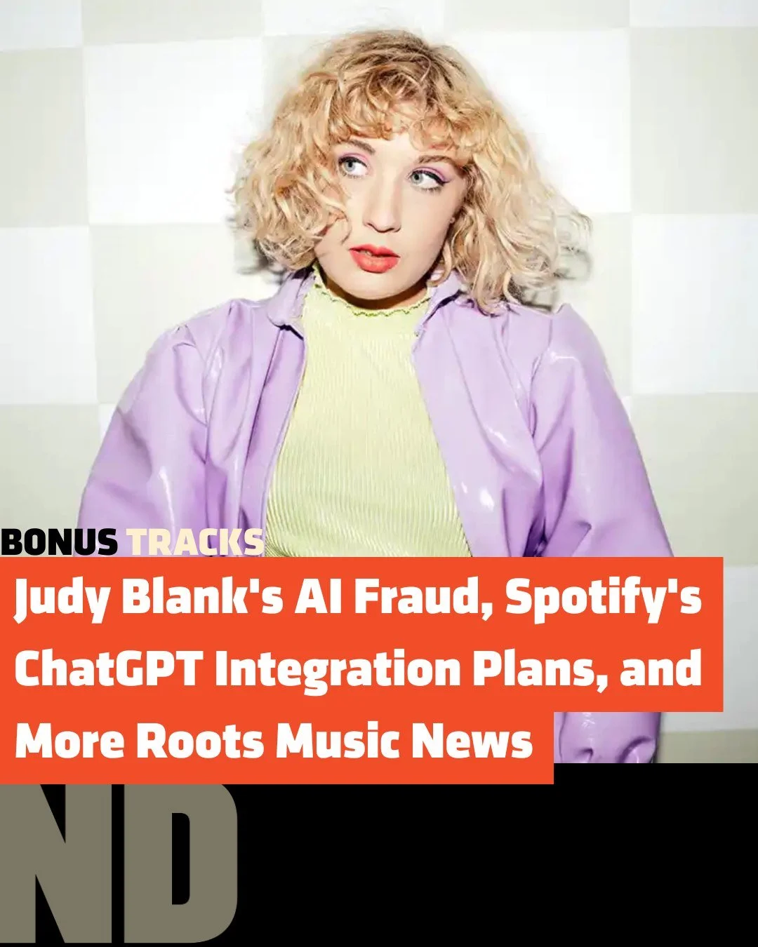 Did @judyblankmusic actually release a single called &quot;Ghost in mu fefrigerator&quot;?

Nope. The Austin-based, Dutch singer-songwriter didn't create the typo-riddled, AI-generated song that had been posted to Spotify under her name &ndash; but i