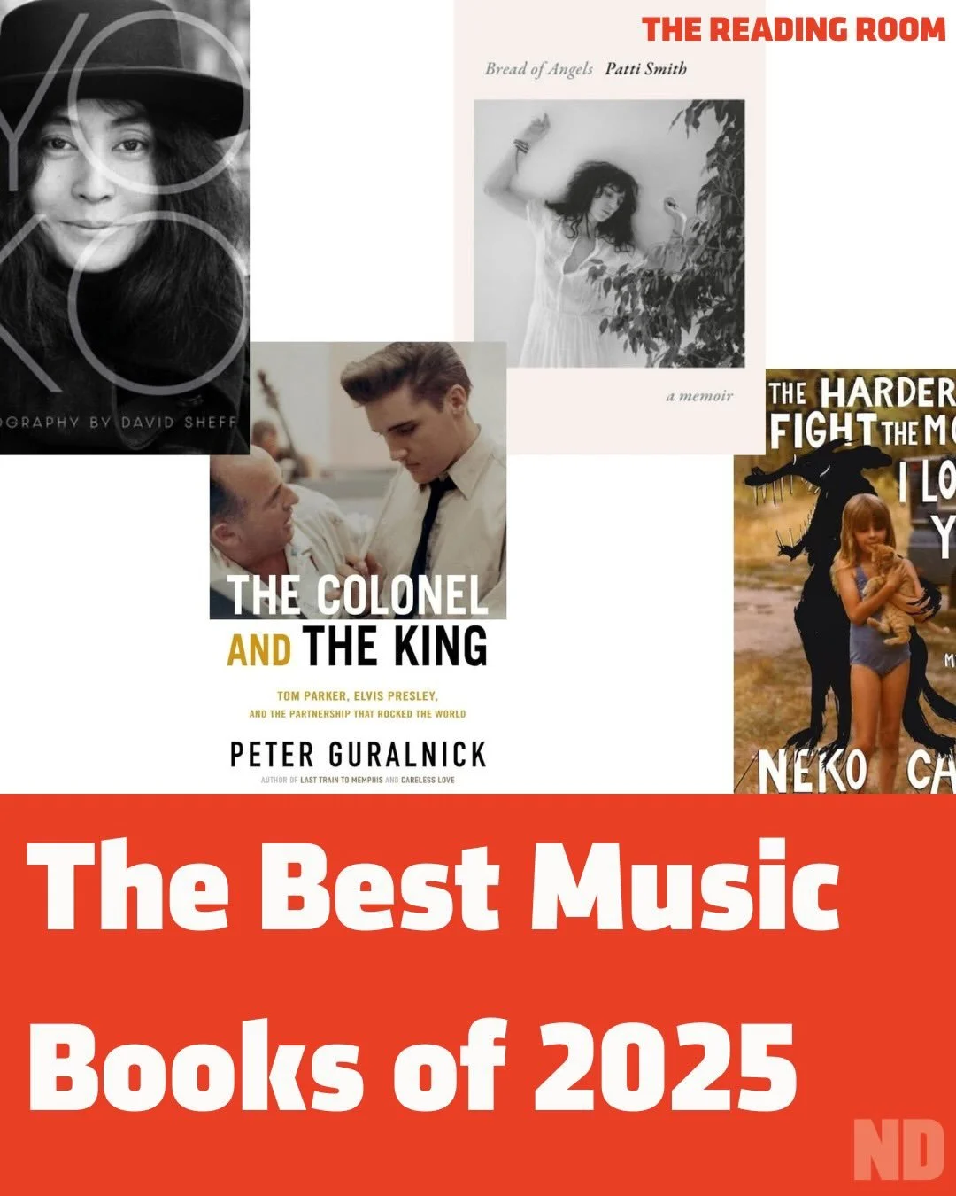 📚 End of year roundups have arrived! 📚

In this READING ROOM column, Henry Carrigan selects the best music books of 2025, featuring titles from @nekocaseofficial , @david__sheff , @thisispattismith and more. 

Unlock the whole list (including honor