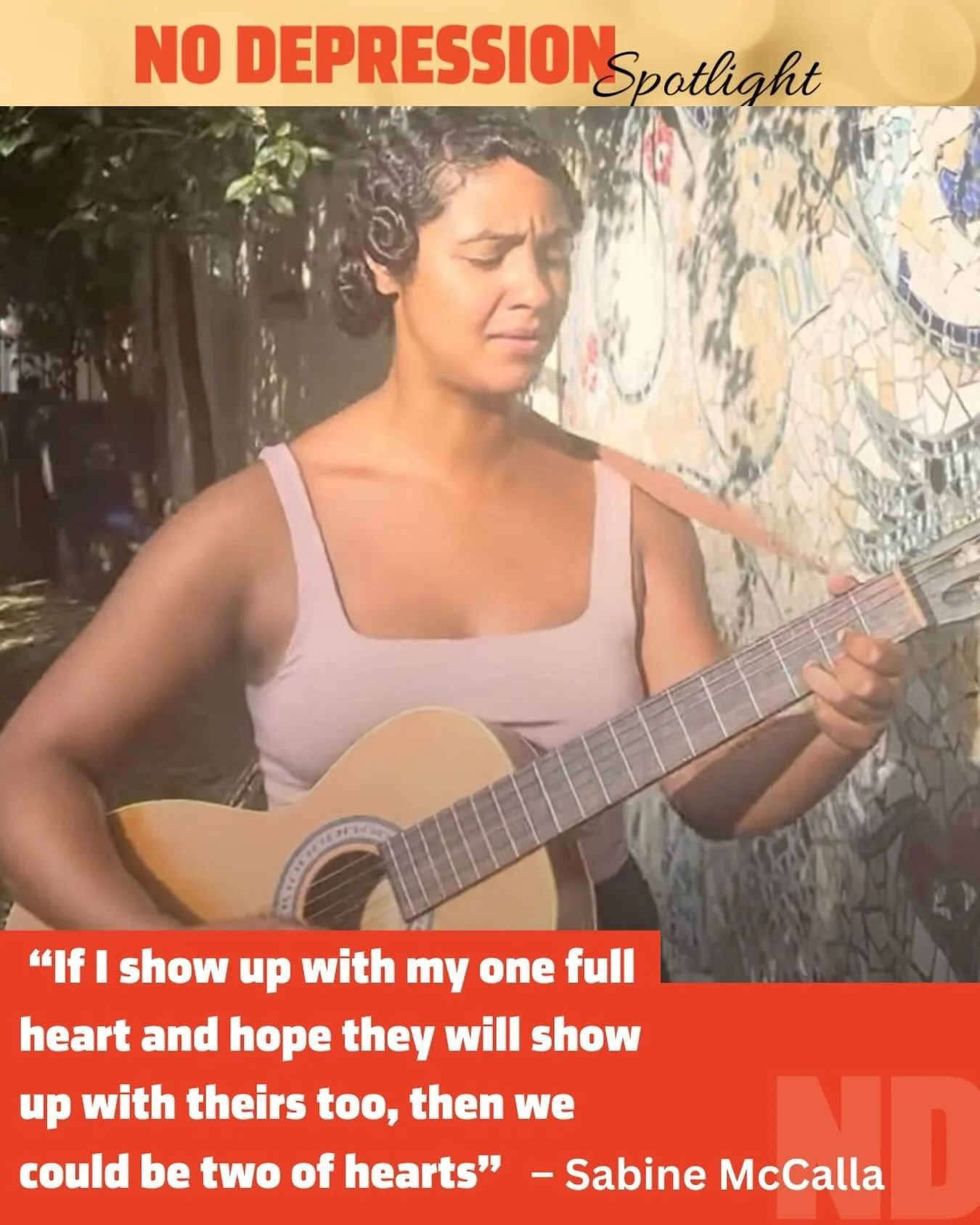 @sabine.annamaryse, our ND spotlight artist for November 2025, has contributed a beautiful essay on the background of her song &lsquo;Two Of Hearts, which we recently featured! 

⬆️ Head to the 🔗 in our bio to read, and check out Sabine&rsquo;s albu