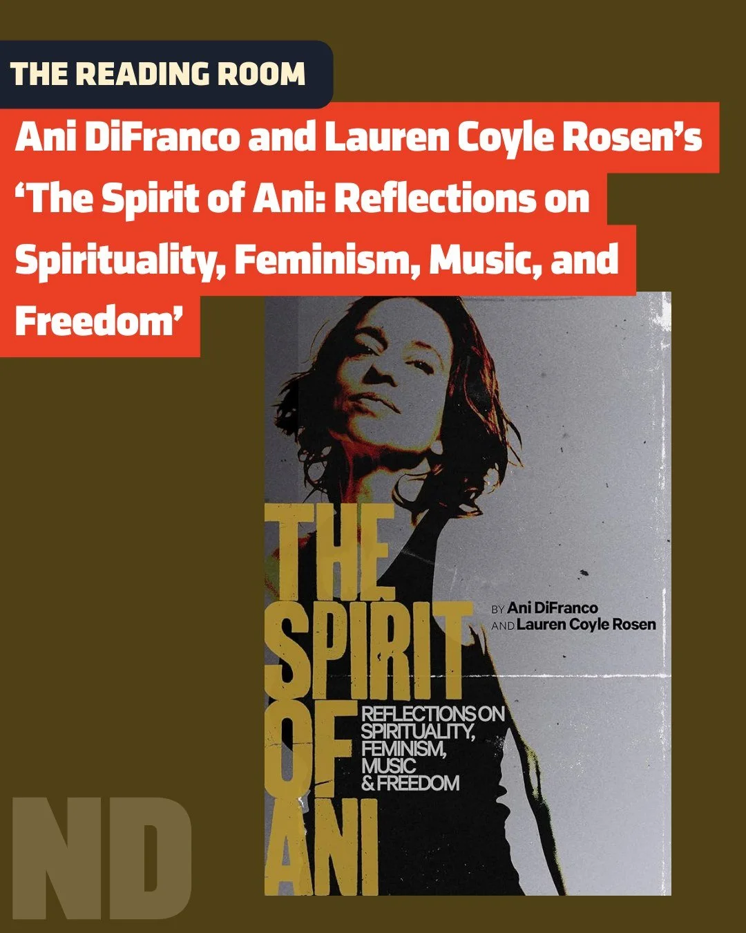 💿 @anidifranco  and @laurencoylerosen &rsquo;s &lsquo;The Spirit of Ani: Reflections on Spirituality, Feminism, Music, and Freedom&rsquo;

Visit our bio for the full review 🔗