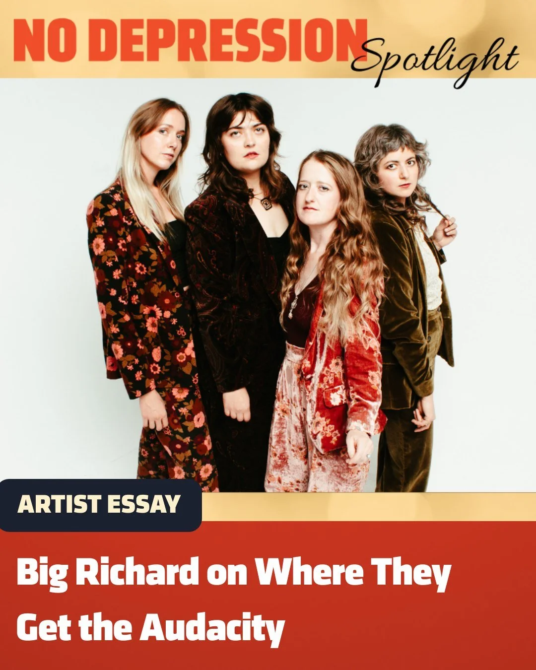 ARTIST ESSAY: @bigrichardband on Where They Got The Audacity

Read their feature profile at the 🔗 in our bio.