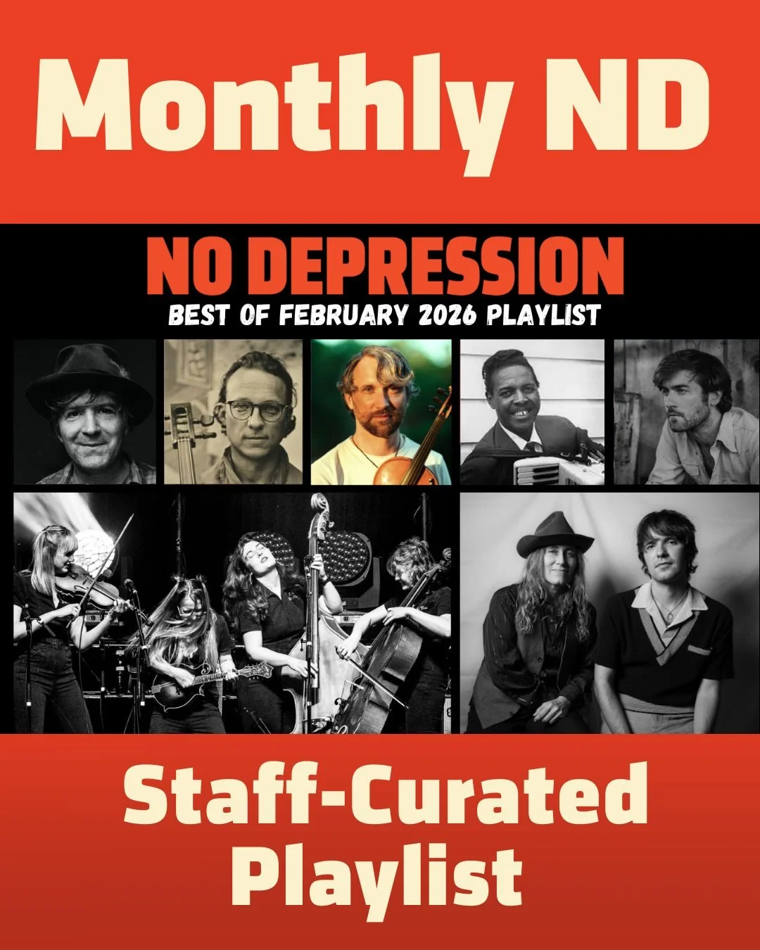 ICYMI: we heard your frustrations (and reckoned with our own) about Spotify and have switched over to a new playlist platform @deezer as of January! 

Check out the February 2026 new roots music release playlist 🔗 in bio and become a supporting ND m