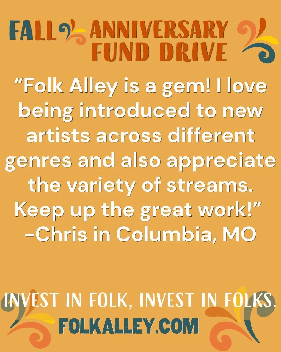 Thank you, Chris! We can keep up the great work with more support like yours!

We have challenge on now! If we can raise $5k by Monday evening, a longtime Folk Alley fan will add another $1k to the total! (🔗2️⃣💸 in bio)