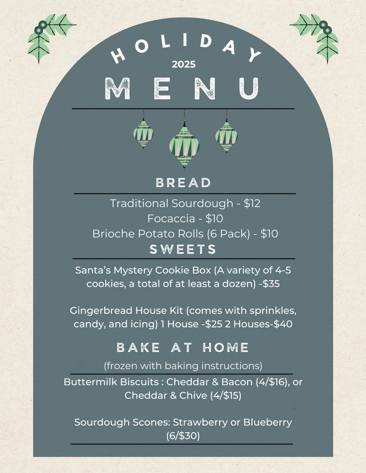 Christmas menu is live! Head to the link in my bio to order, very limited quantities of rolls and Santa&rsquo;s mystery cookie boxes! Get those orders in by Saturday 12/21!

Pickup will be on Tuesday, 12/23, from 4-6pm, at @buena_bodega 

Happy holid