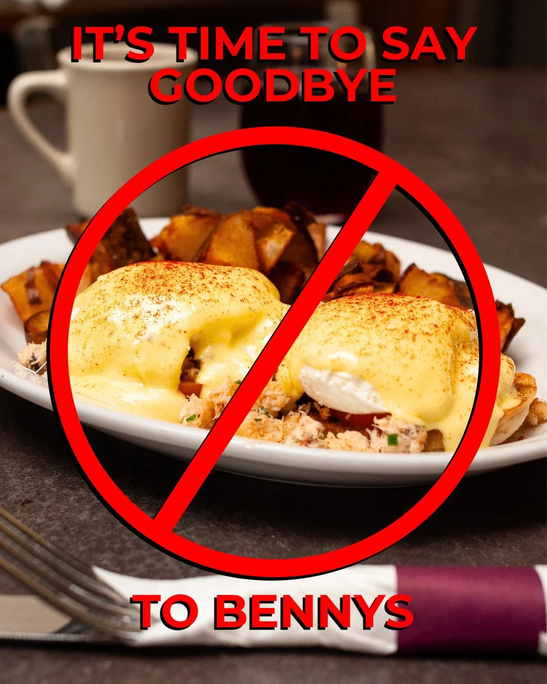 Don't worry, we'd never do that to you!!⁠
⁠
In fact, we've got Benny Week coming right up April 15-21. Come dig into a choose-your-own Benny Flight for $20!⁠
⁠
✨️ Classic &mdash; English muffin, Canadian bacon, poached egg, hollandaise, chives, papri