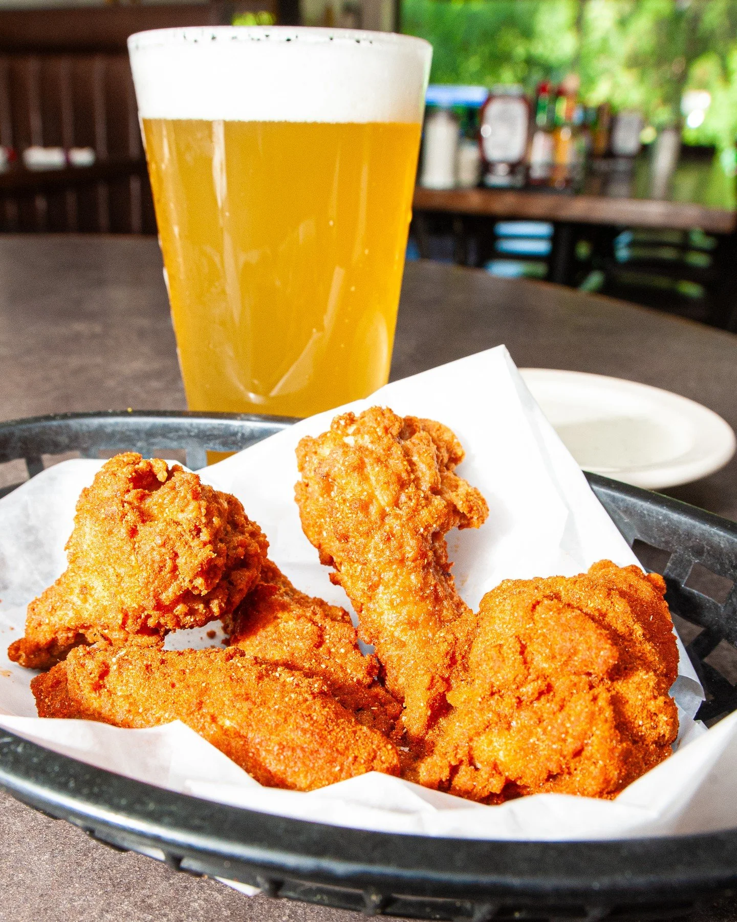 It's Wing + Beer Wednesday 😎⁠
⁠
$3 off any order of bone-in wings and boneless chicken bites and $3 off draft beers from 3 PM - 9 PM. Huzzah!