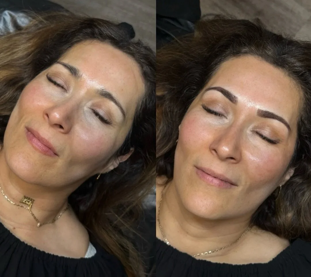 Proof that brows can change everything 🪞
-Powder Brow-
Strategic shading and precise mapping allowed us to lift her brows, correct asymmetry , and enhance facial harmony. The result is a softer, more balanced, and noticeably refreshed appearance. 

