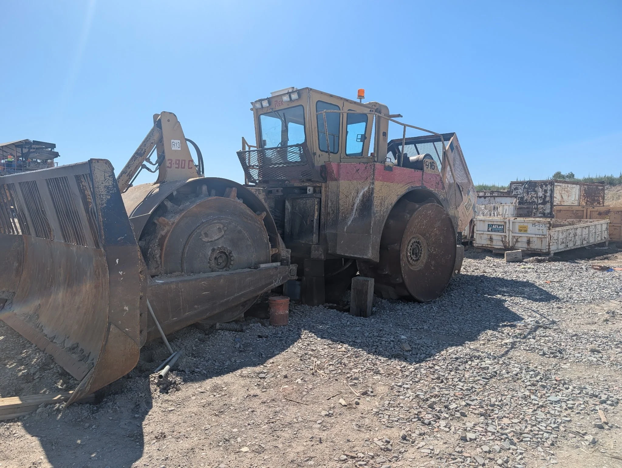 Bulldozer in the need of line boring for pin in Sacramento California
