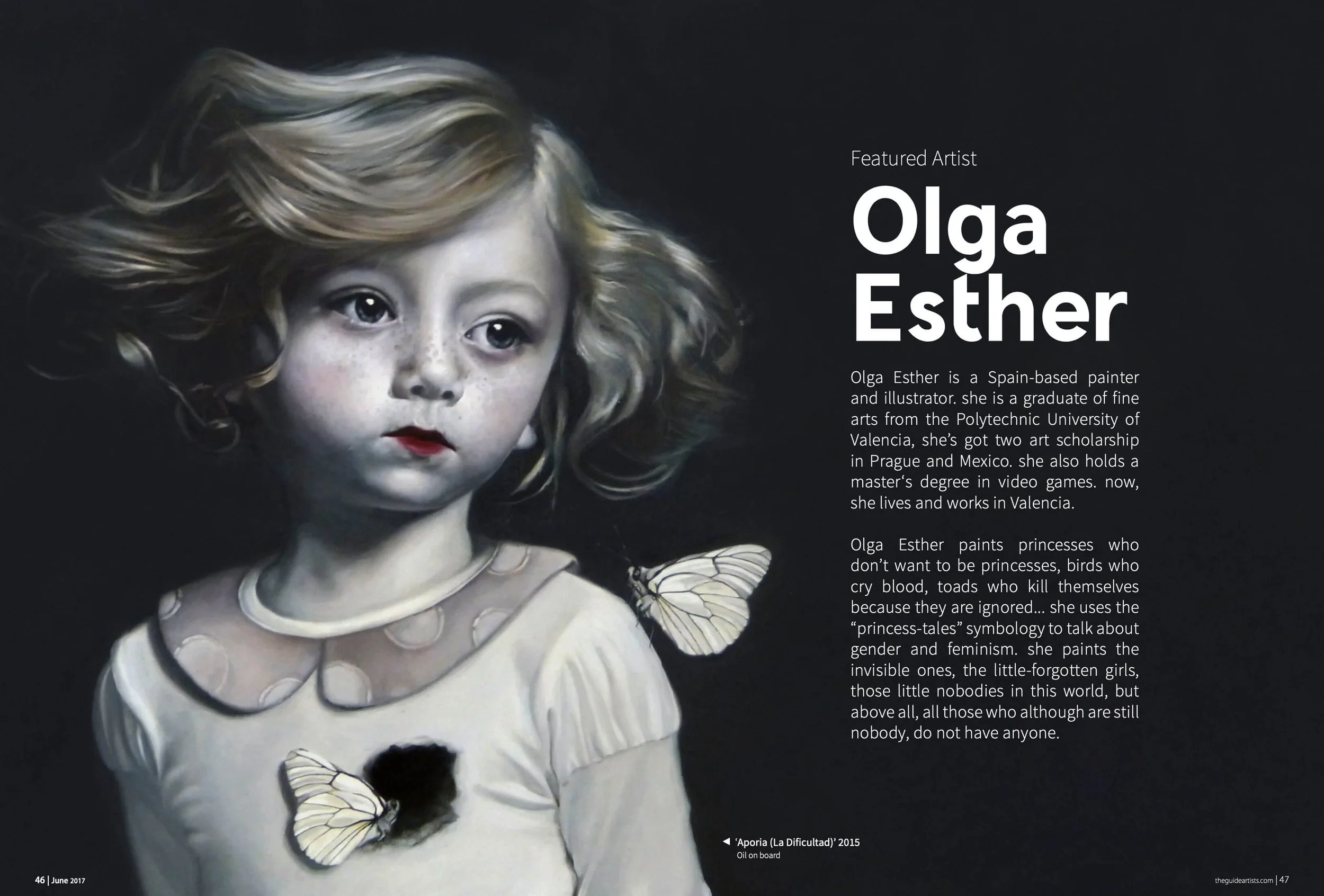  OLGA ESTHER . THE GUIDE ARTISTS MAGAZINE ISSUE 4 
