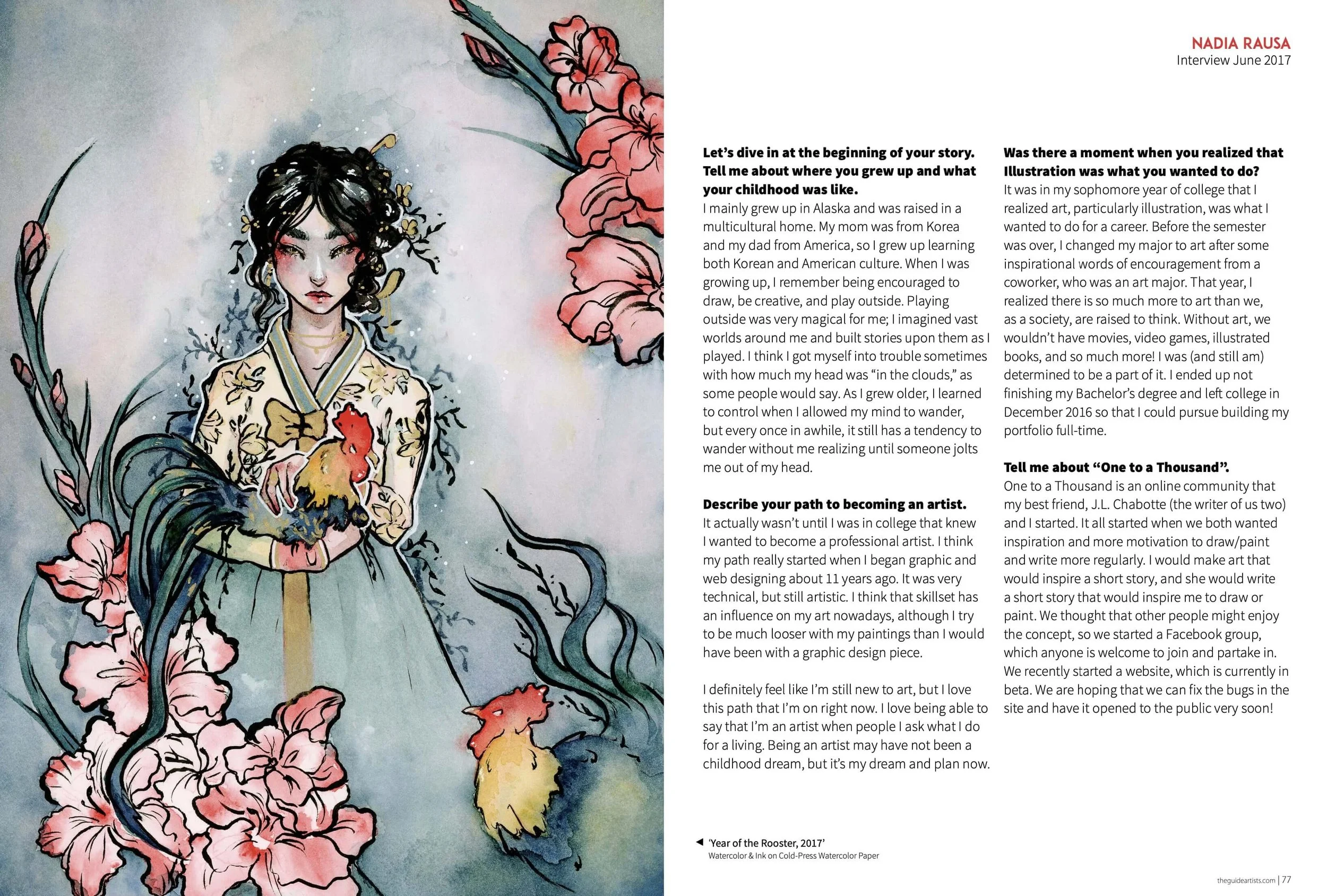 NADIA RAUSA . THE GUIDE ARTISTS MAGAZINE ISSUE 4