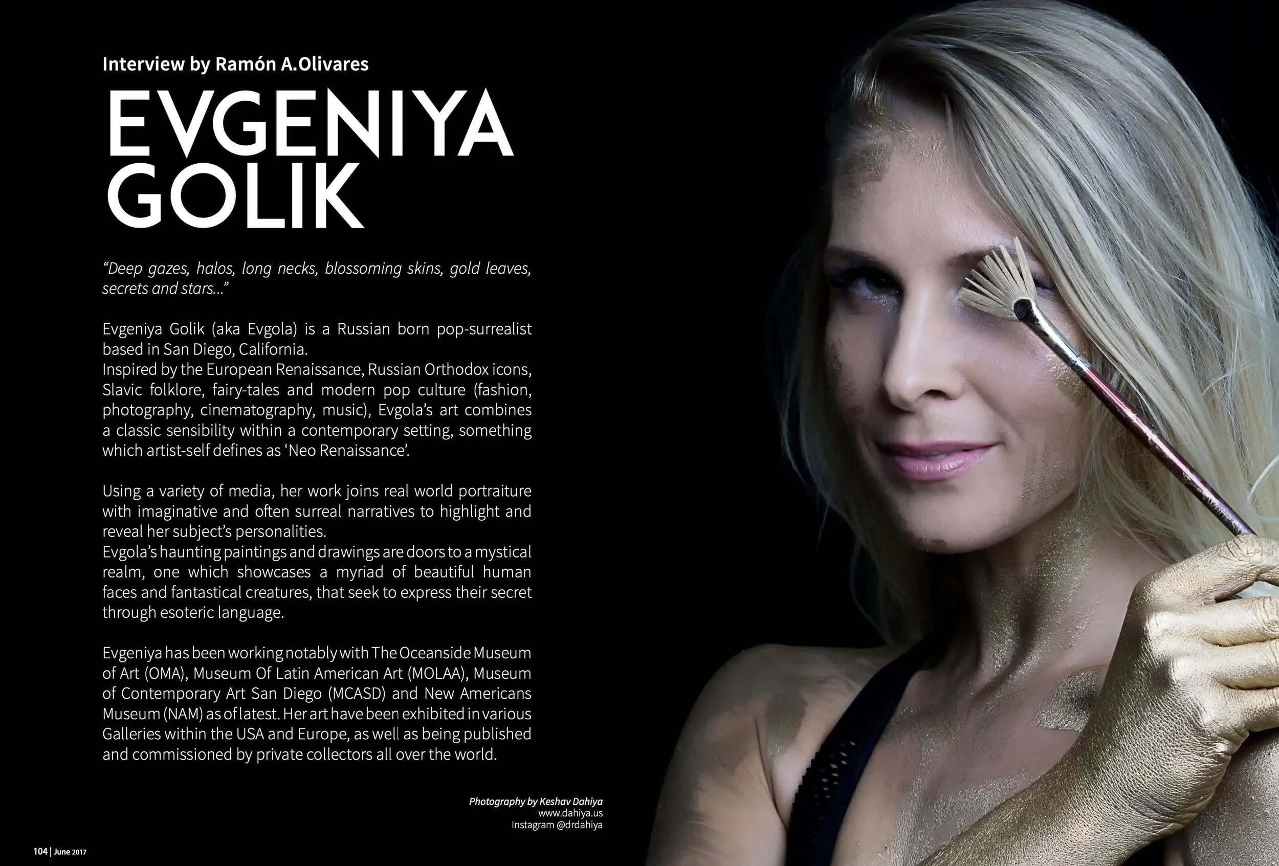 EVGENIYA GOLIK . THE GUIDE ARTISTS MAGAZINE ISSUE 4