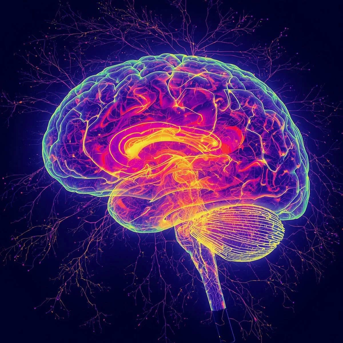 Thermal image of the subconscious brain (AI)