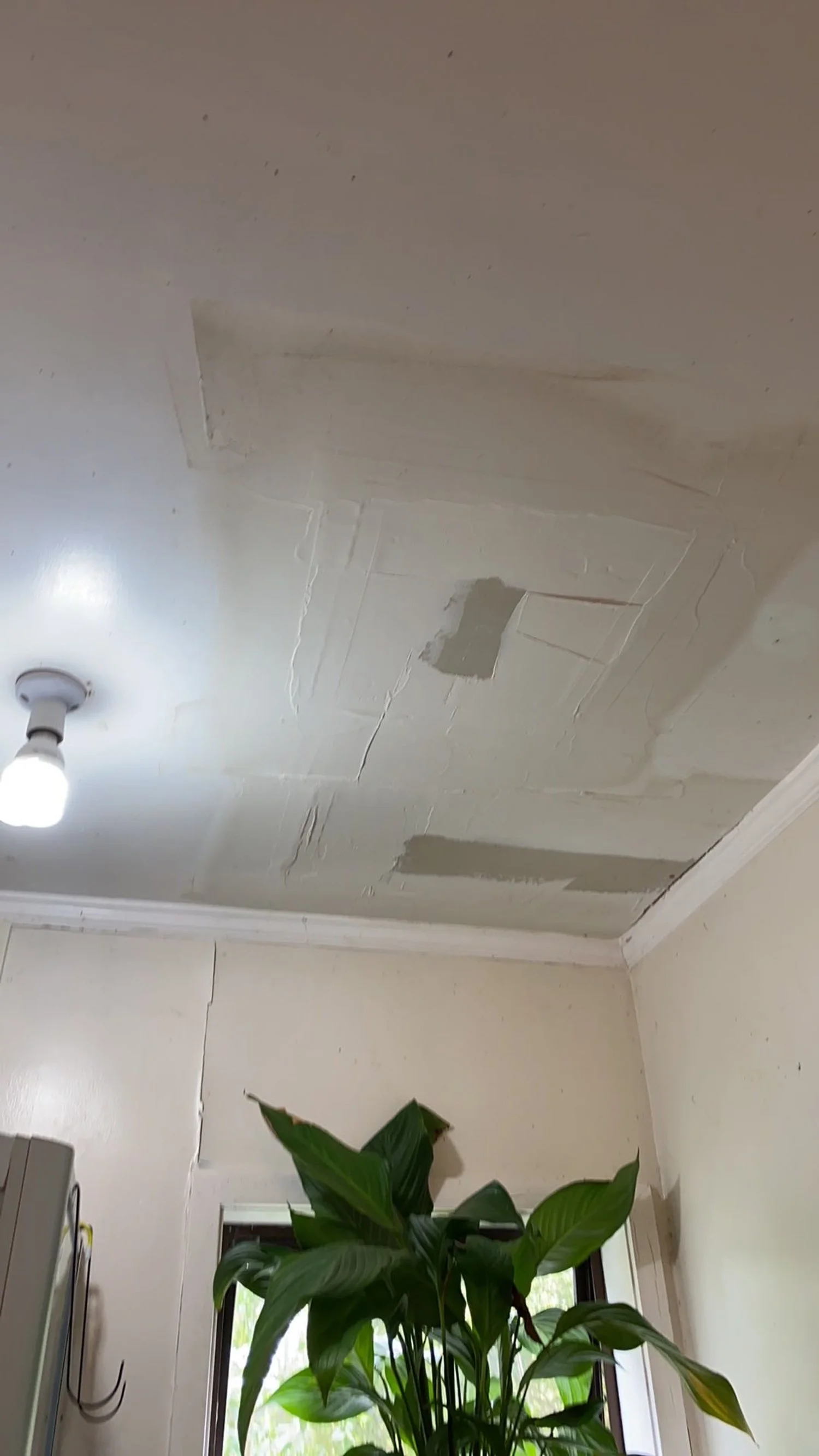 Before photo of ceiling repairs