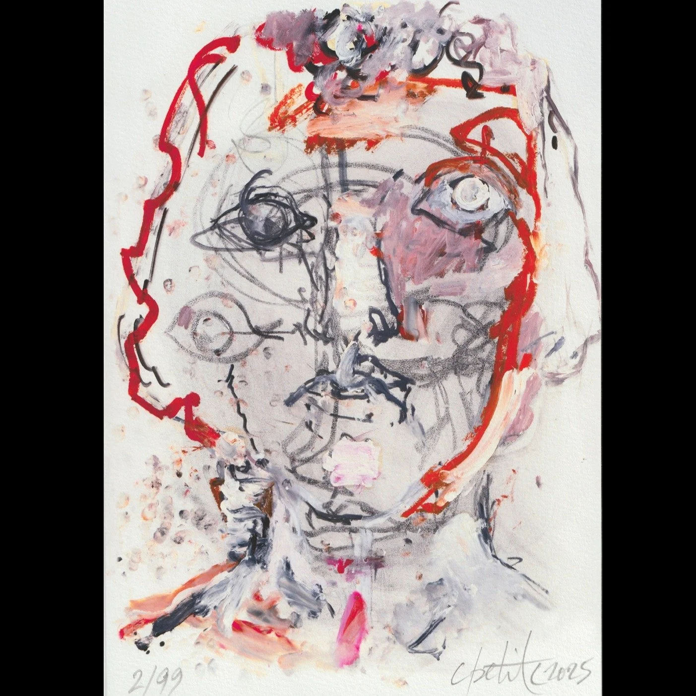 ❗Nouvelle estampe ❗
Pour la collection « Autoportrait » qui ne comportait jusqu’ici que des œuvres masculines (Jacques Monory, Jacques Villeglé…), chantalpetit ferme les yeux et réalise son portrait &agra