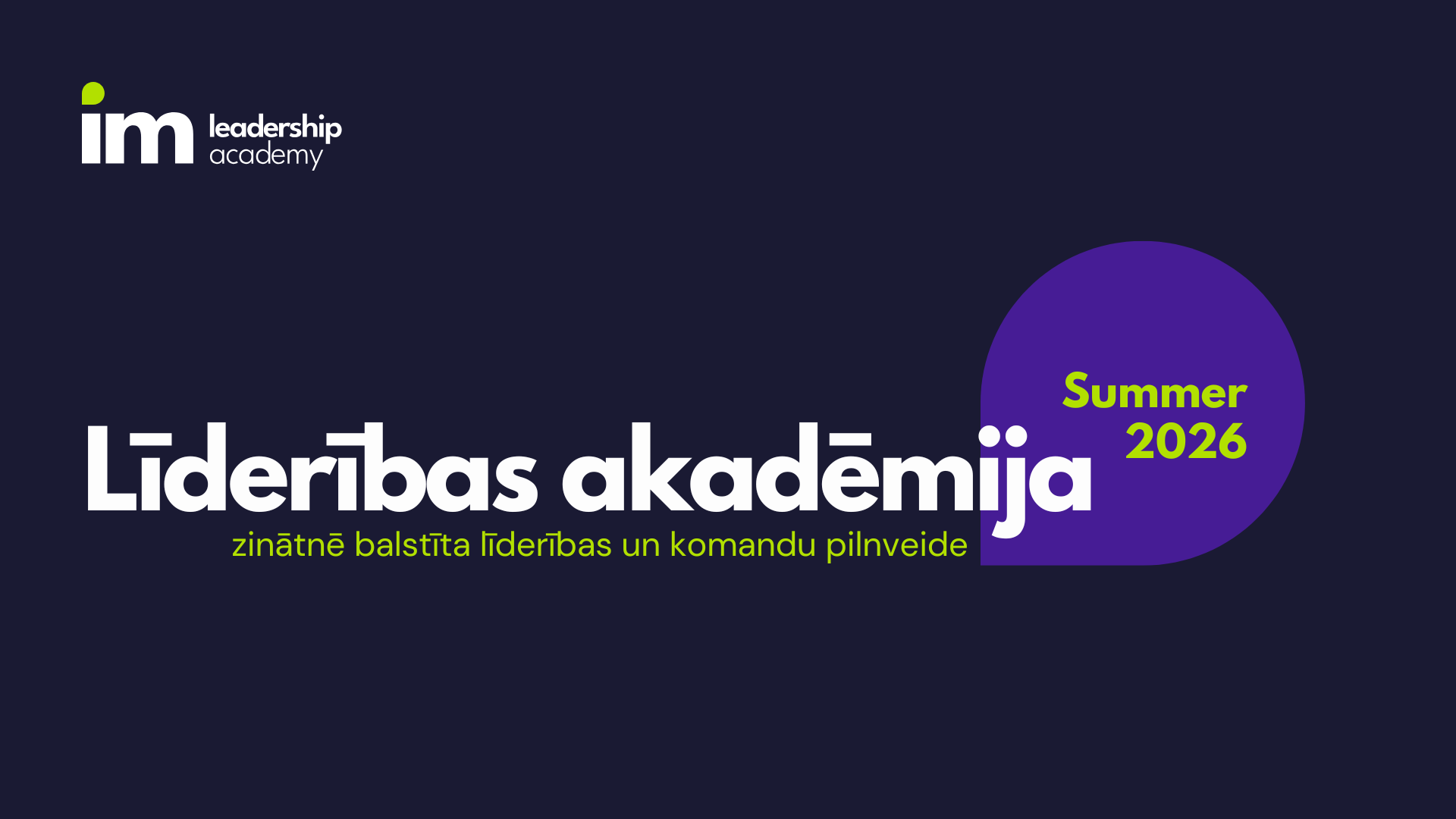 Digital graphic promoting the 'Leader Summer School' starting June 19th, 2026, organized by Impulsum, with website and contact email displayed.