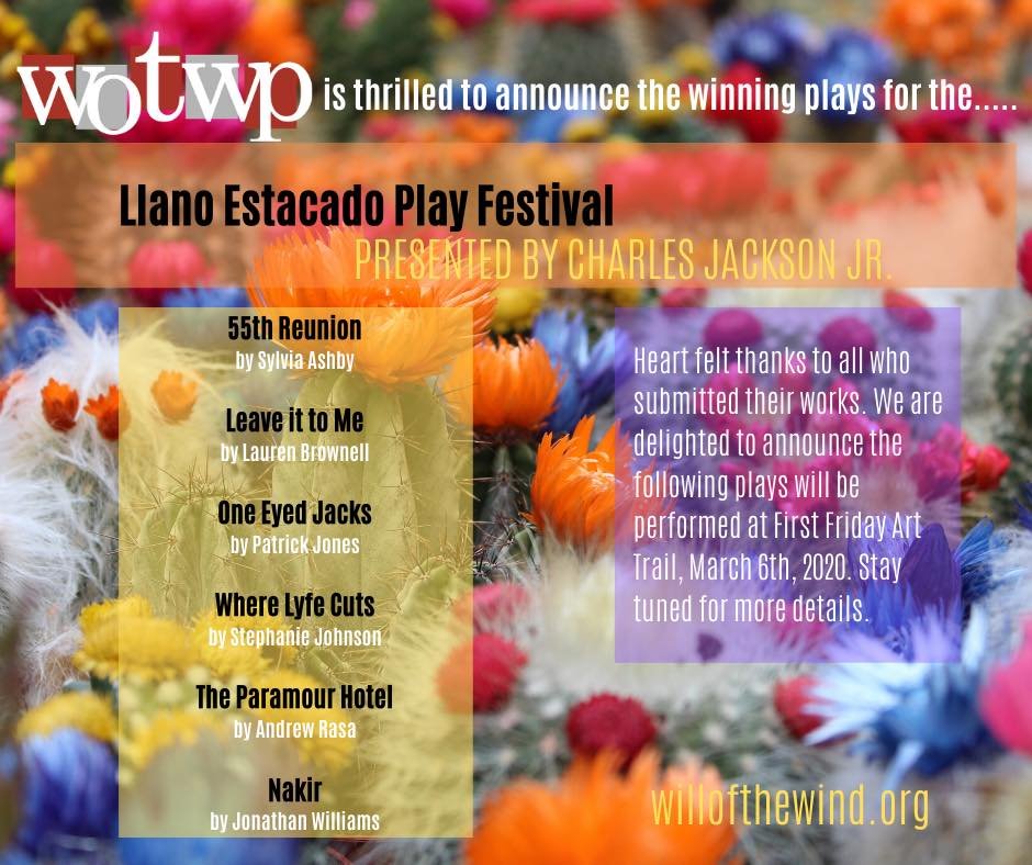 Llano Estacado Play Festival (Will of the Wind Productions) - Producer