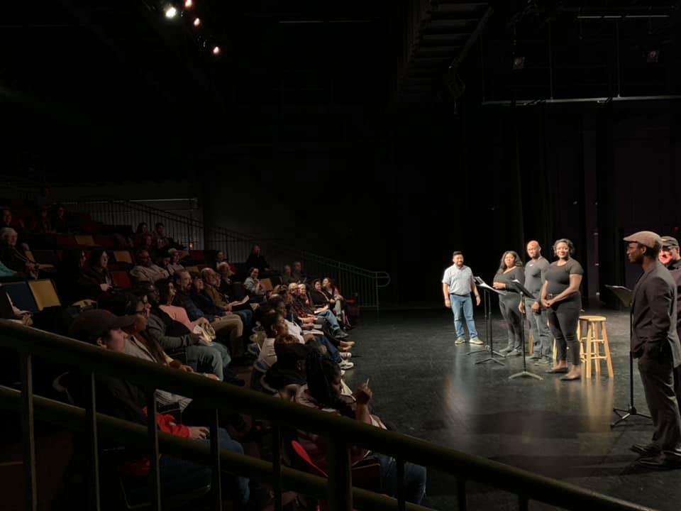 Producer Charles Jackson Jr and team at the Llano Estacado Play Festival at Will of the Wind Productions.