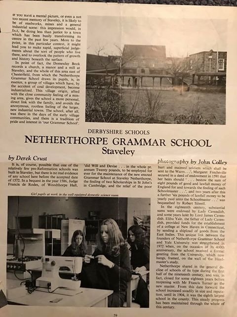 Netherthorpe in Derbyshire Life Magazine - Provided by Sue Fairhurst