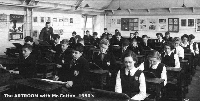 Art class room in 1950's