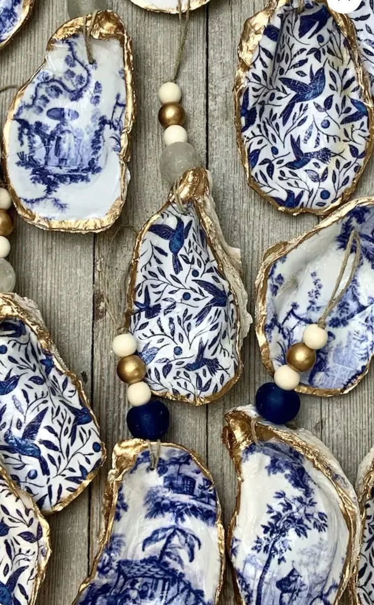 Oyster Shell  Decoupage Art Class