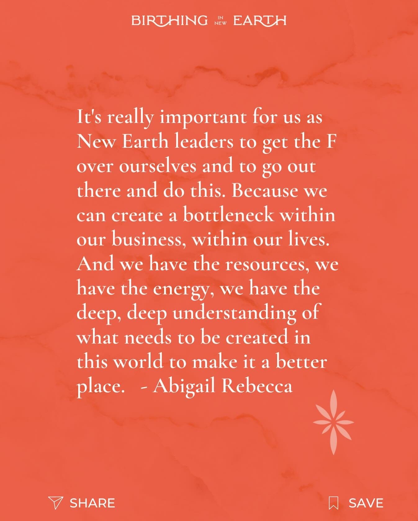 Love this quote from Abigail @the_visibility_goddess from her Way Forward talk &lsquo;Illuminate Your Soul Purpose&rsquo; from our London Way Forward Gathering

It is so true and something, I reflect on regularly for myself.

In this talk, Abigail di