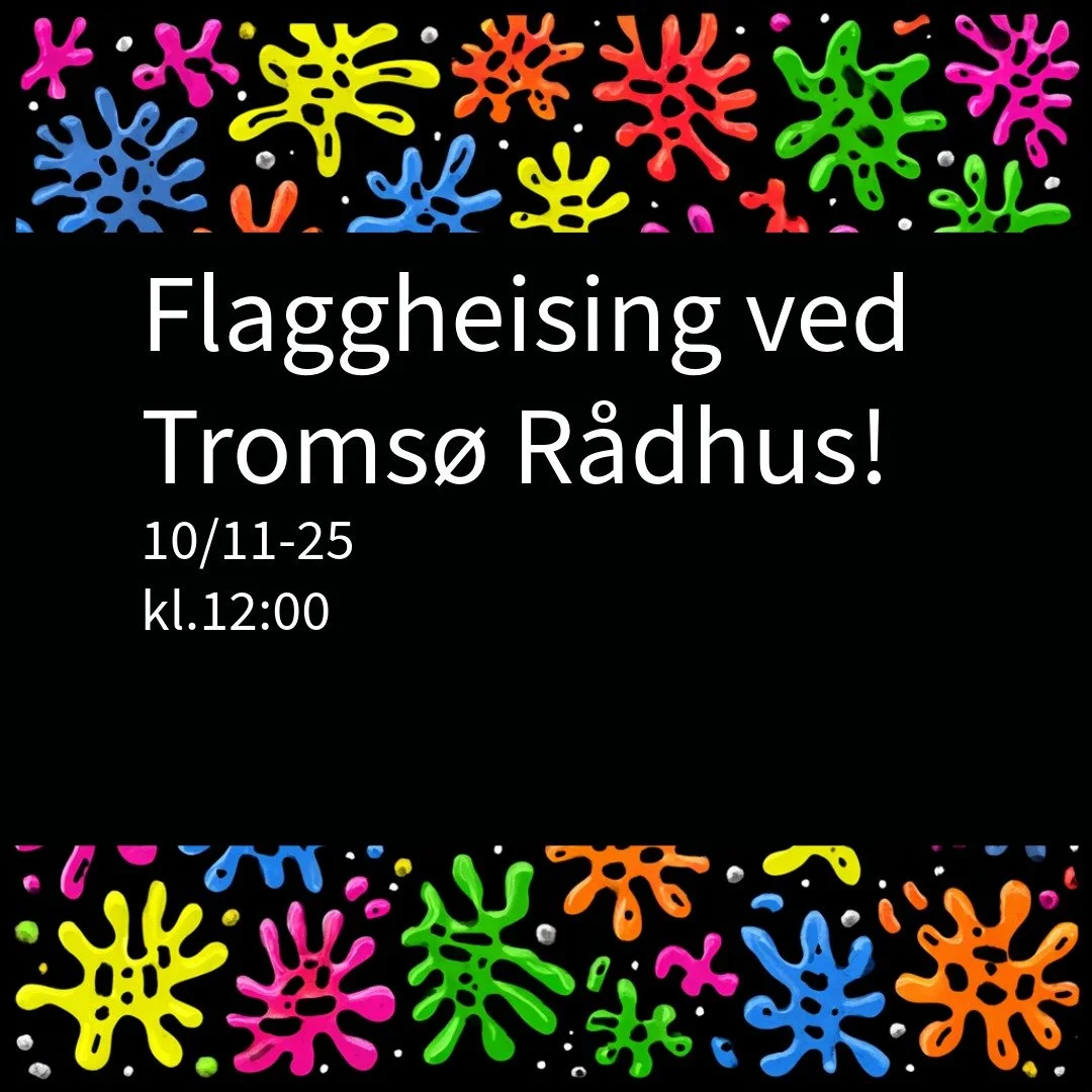 Flaggheising ved Tromsø Rådhus!