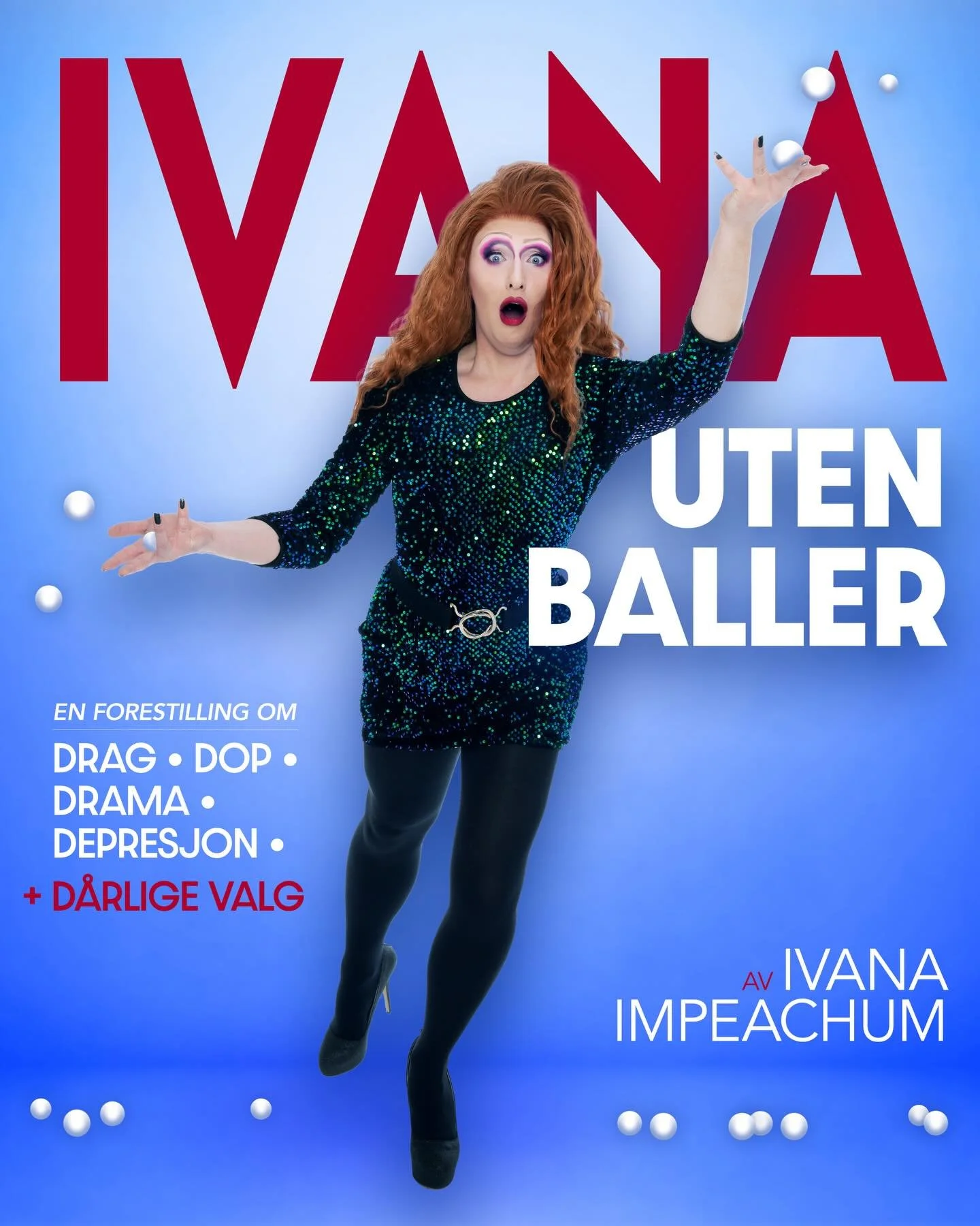 24.april inviterer Amtmandens og Arctic Pride til en helaften med selveste Ivana Impeachum! Ivana er en av norges desidert st&oslash;rste dragpersonligheter, og vi er s&aring; glade for at hun har valgt &aring; ta med showet sitt til Troms&oslash;! ⭐