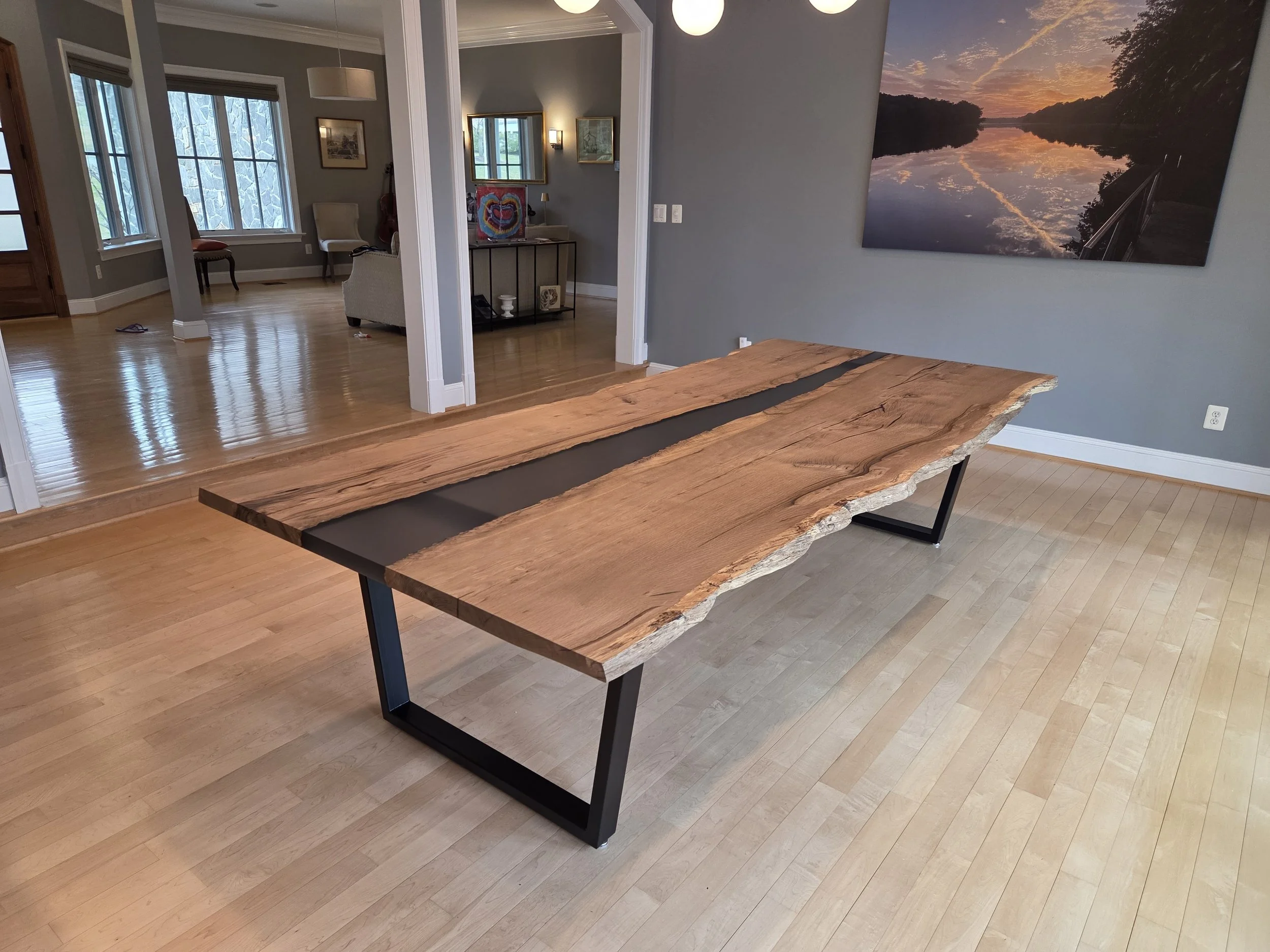 Live Edge White Oak Dining Table