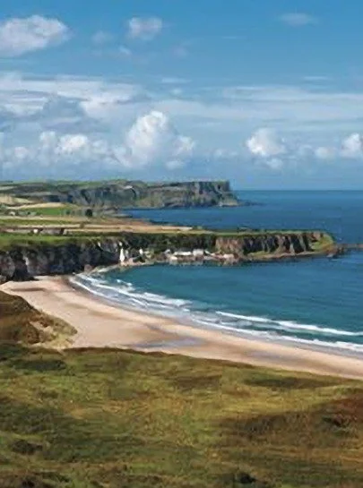Whitepark Bay, 2 miles from Isle Cottage - what other beautiful beach would you find cows enjoying the view?