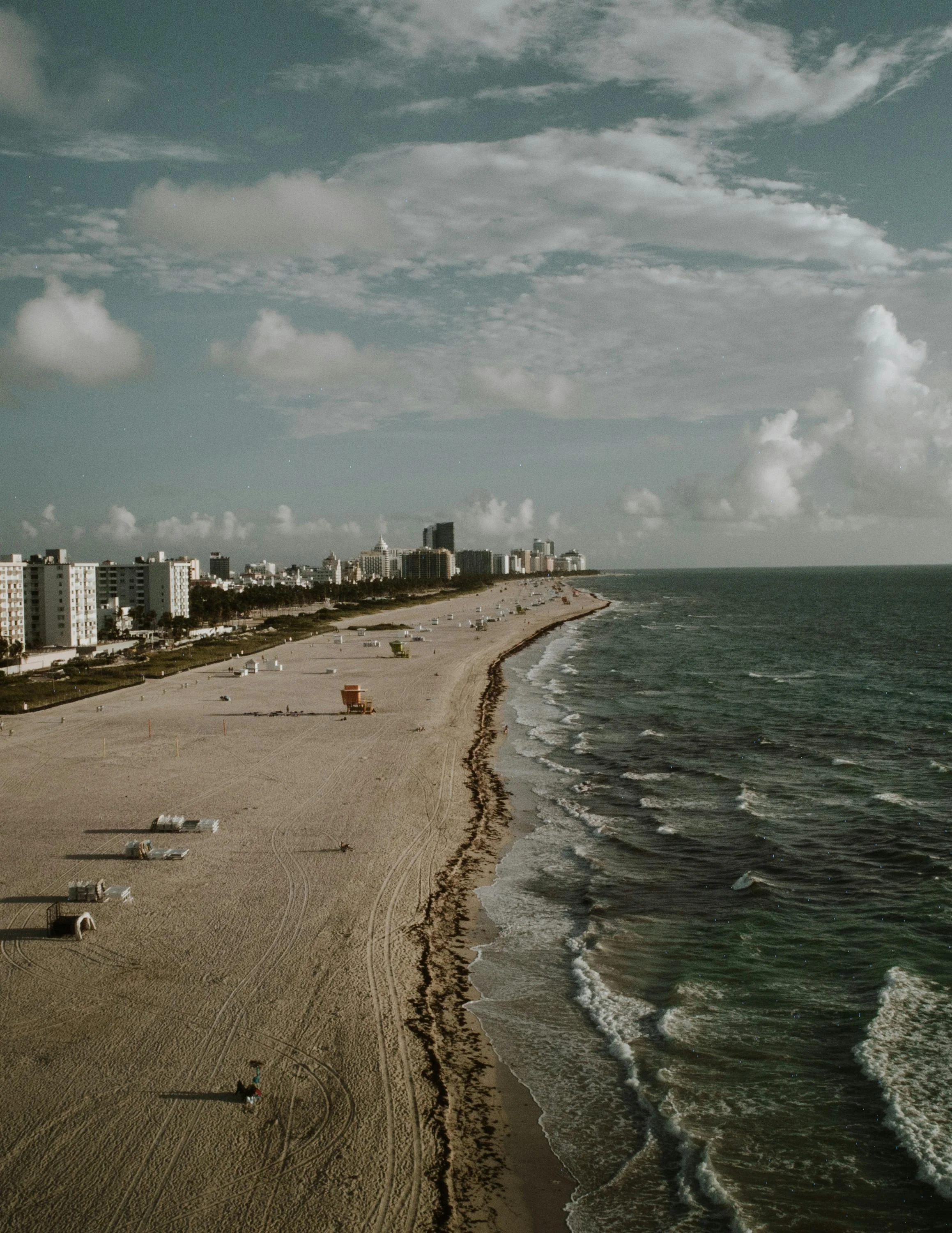 Beautiful aerial shot of Florida beach