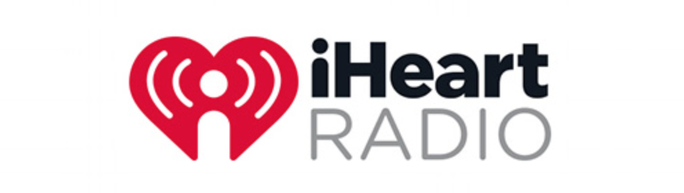 iHeartRadio logo featuring a red heart with radio signal lines and the text 'iHeart RADIO".  Concerts and live events.