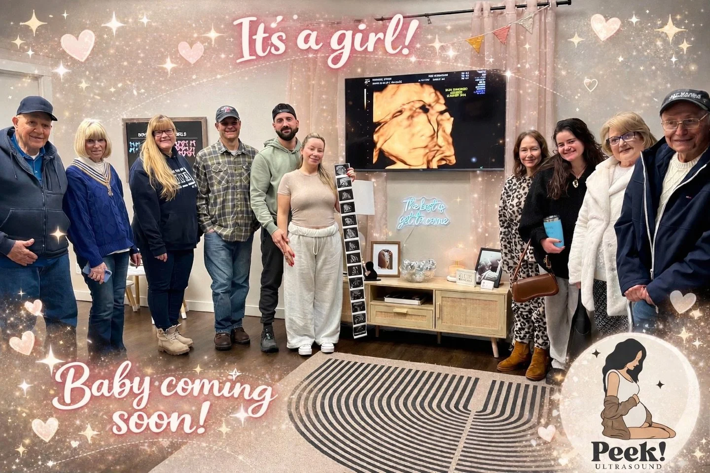 so special having this whole crew in the studio yesterday to love on their sweet baby girl 💕 there is nothing better than watching a family see her little face for the first time together! 

stay safe and warm out there today ☃️

#ultrasound #itsagi