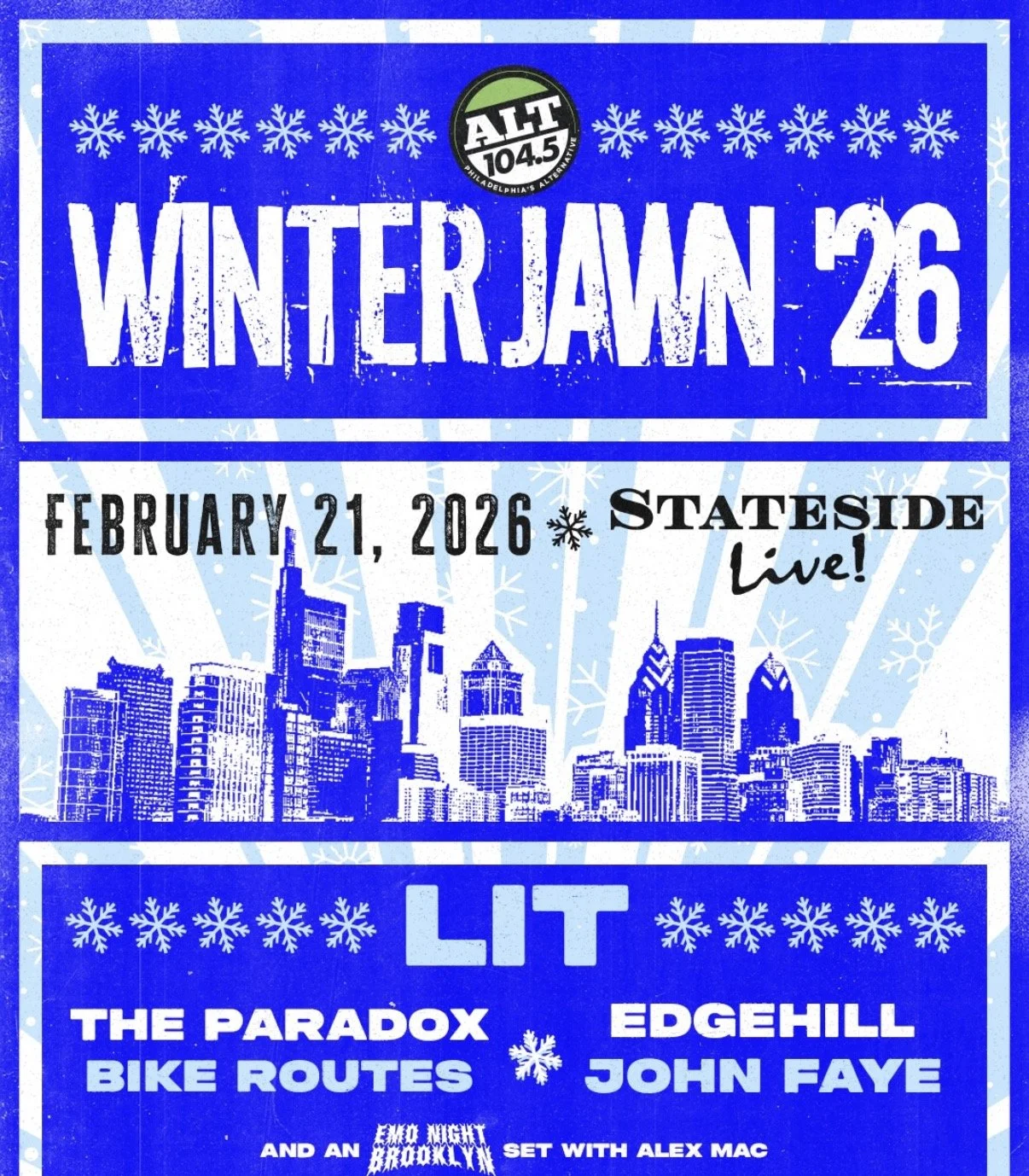 Winter Jawn '26 LIT, The Paradox, Bike Routes, Edgehill, John Faye-PA