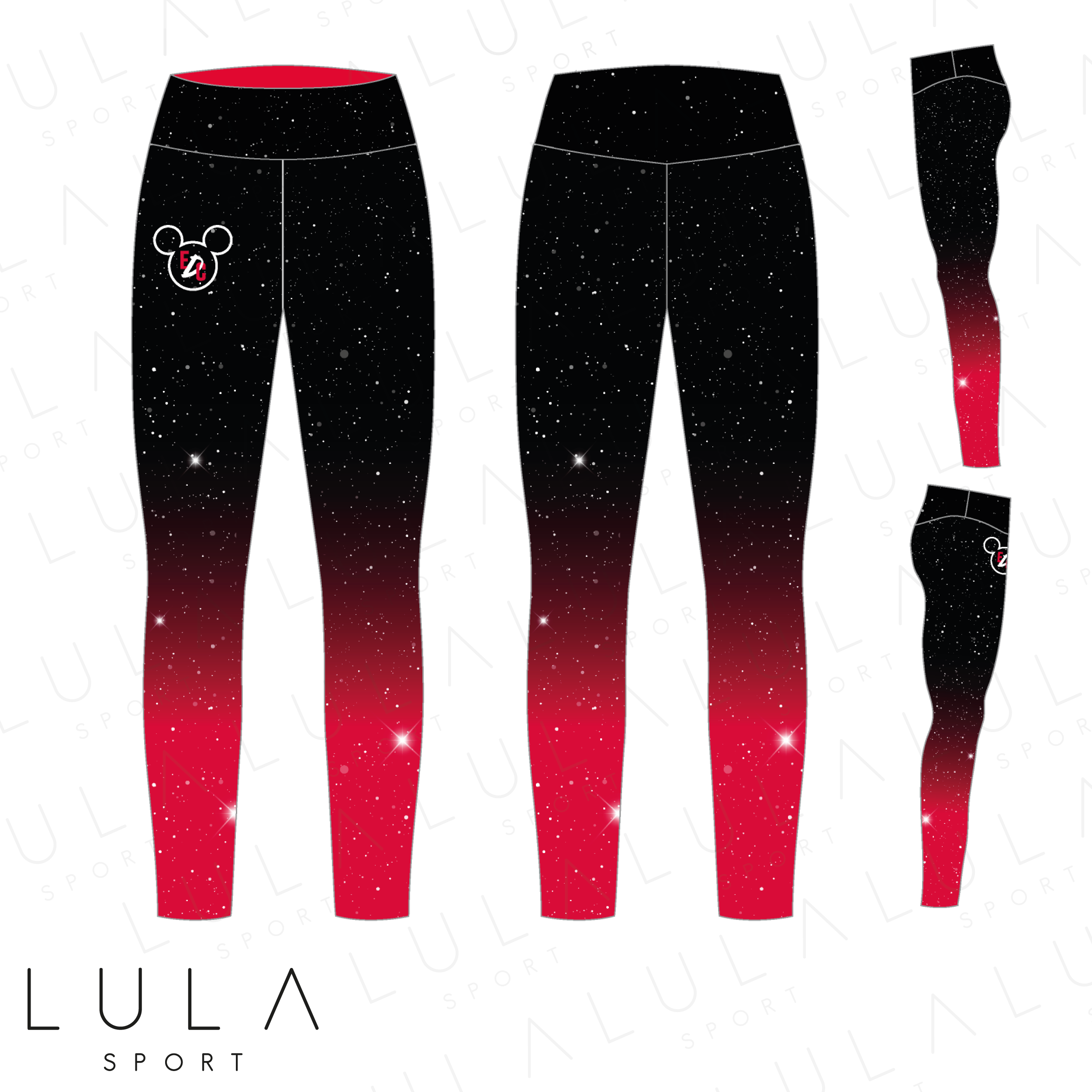 Black White Red Disney Dance Kit Tracksuit for Disneyland Paris Leggings