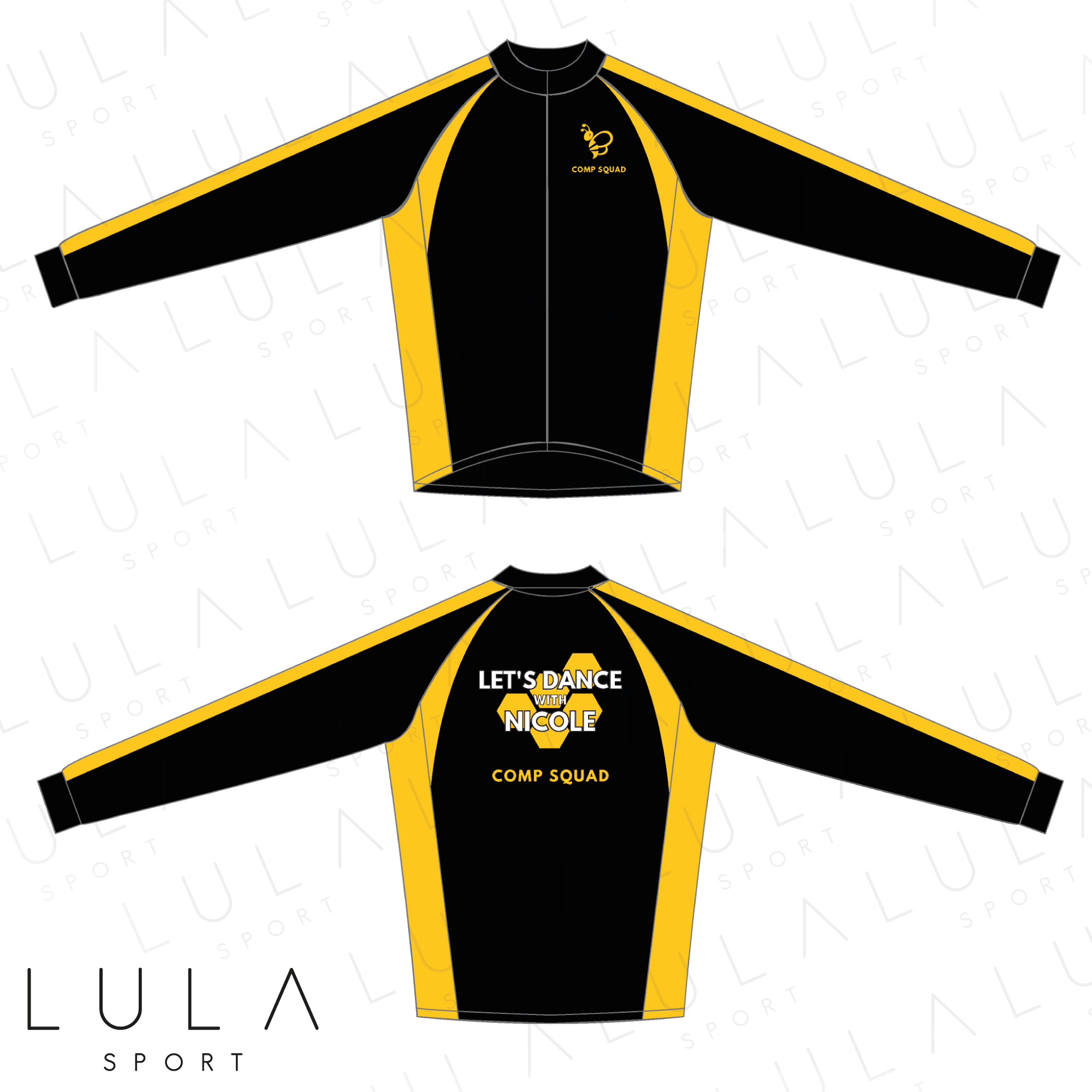 black Yellow Simple Minimal Dance Jacket