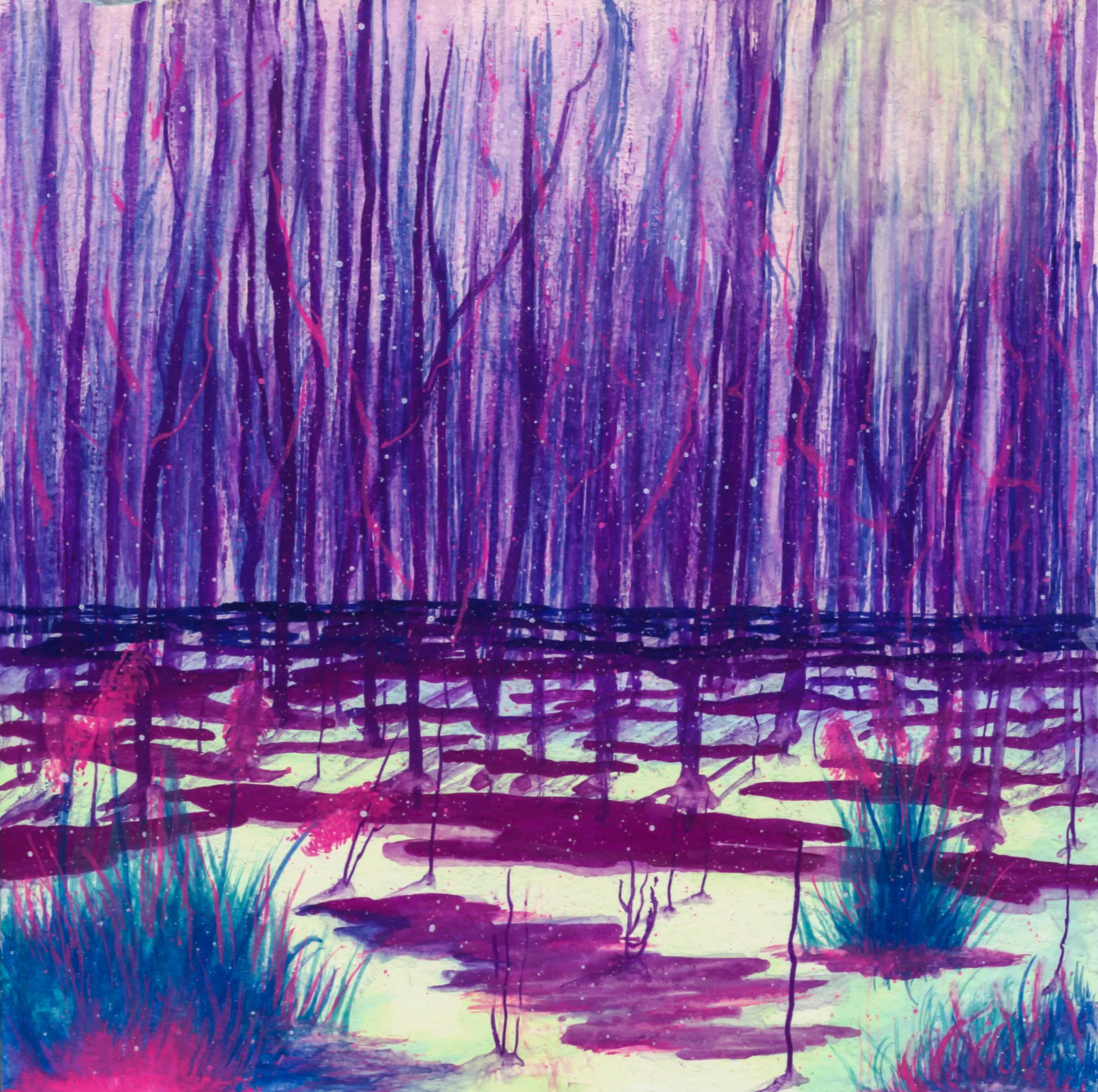 Snow in the Swamp 4in x 4in 2025