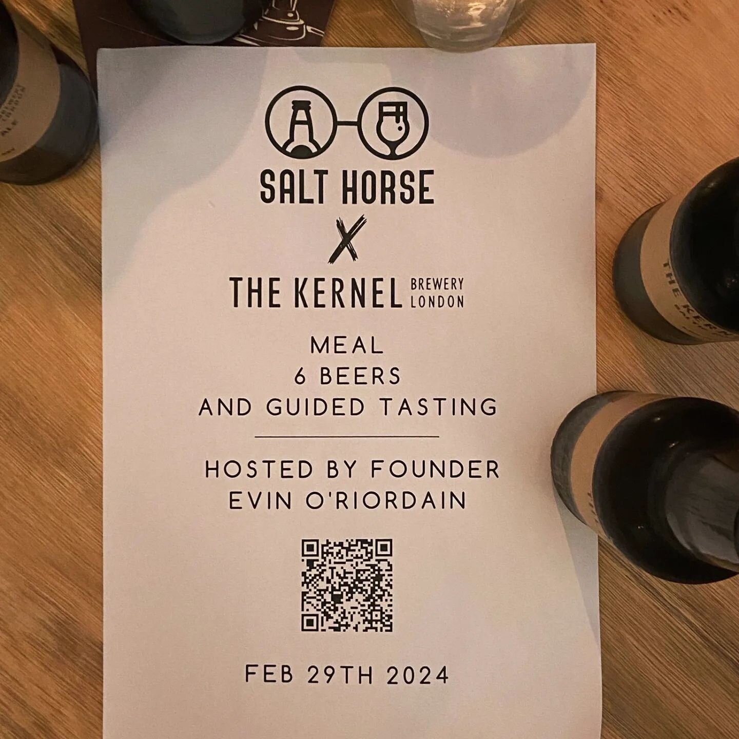 Less than 24 hours to go until our Kernel Tasting event to mark the end of Kernebruary 2024!  6 exceptional beers, wonderful food from our kitchen and the expert and passionate insight of @thekernelbrewery founder Evin O'Riordan - it's not to be miss