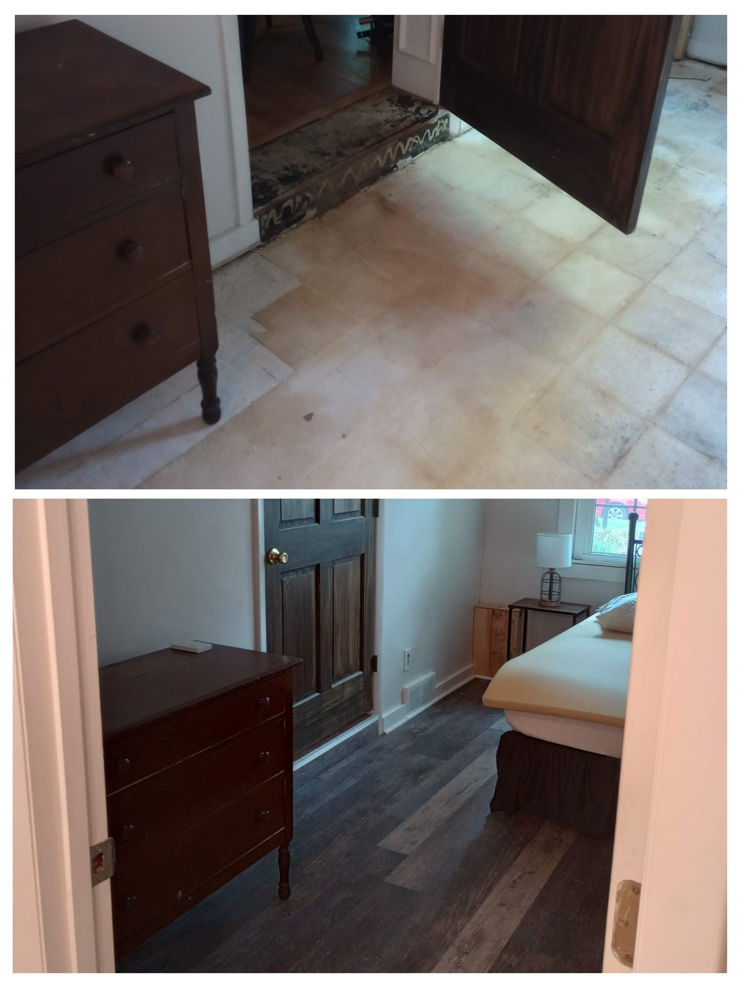 Flooring - before & after