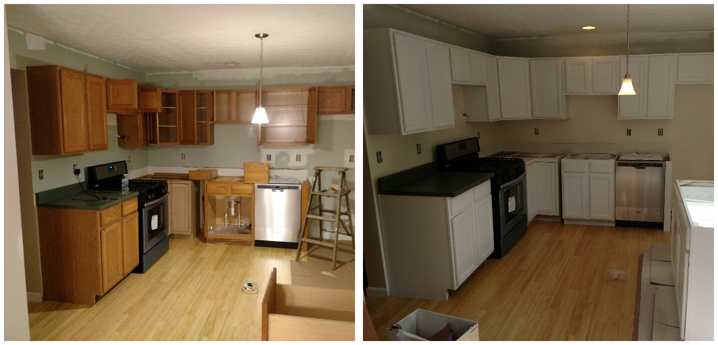 Cabinets - before & after