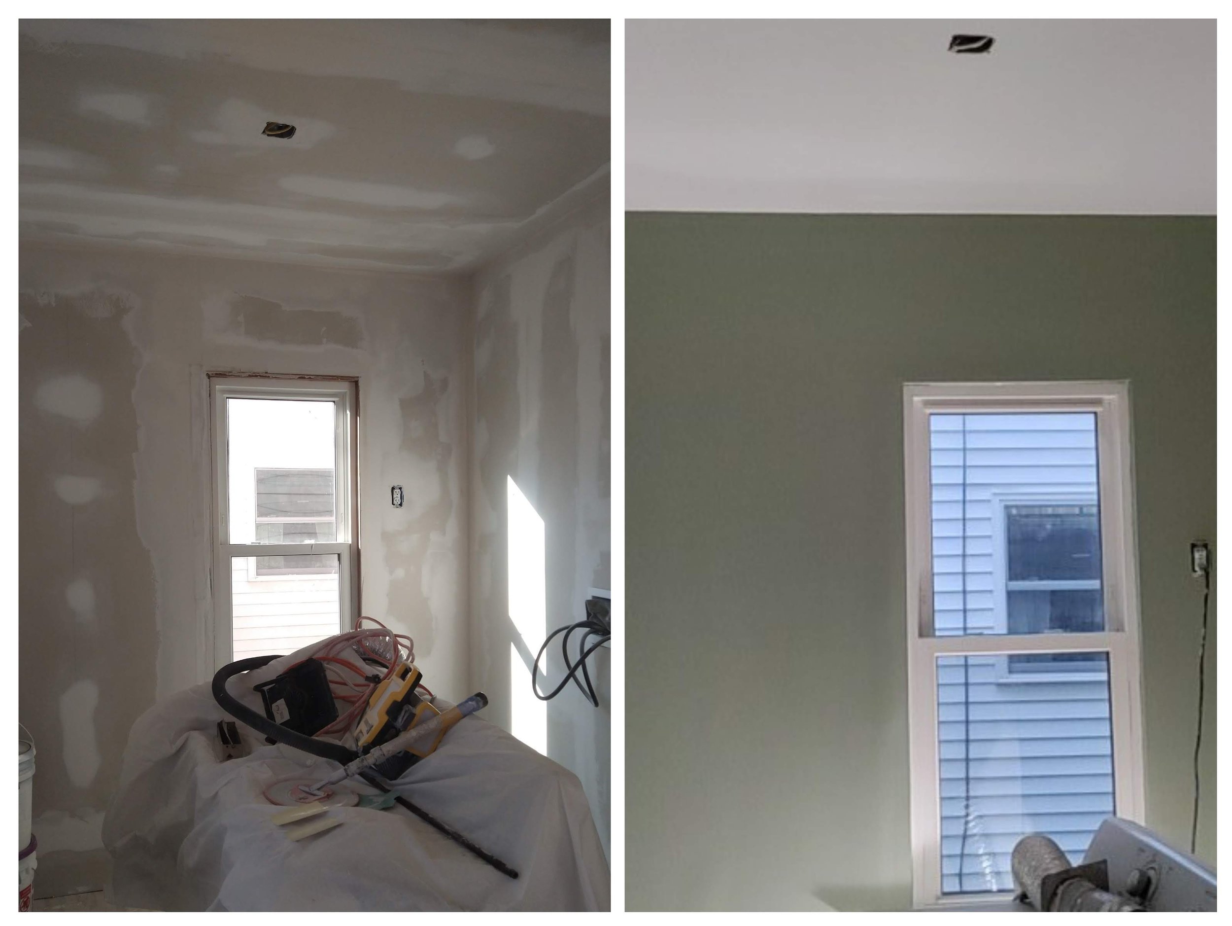 Drywall - before & after