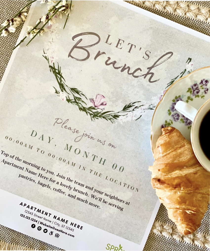 budget friendly spring brunch resident event idea for apartments and property managers on a budget
