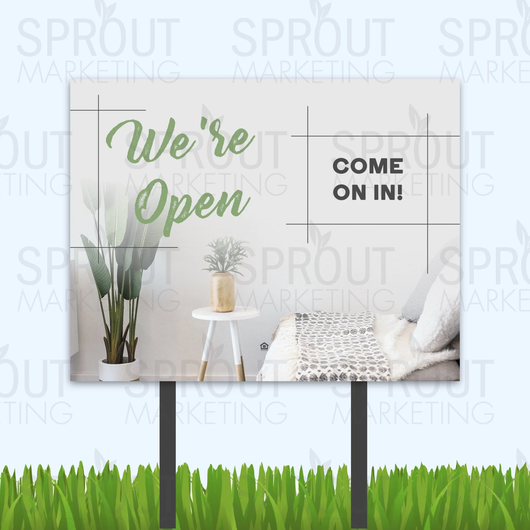 Double-Sided Bandit Sign &amp; Stake: Minimal We're Open [62126]