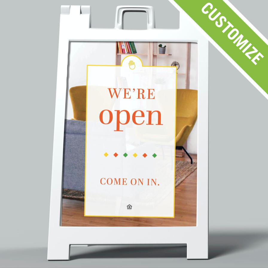 A-Frame: Boldly Fall We're Open Retail and Apartment Signs[SH1091]
