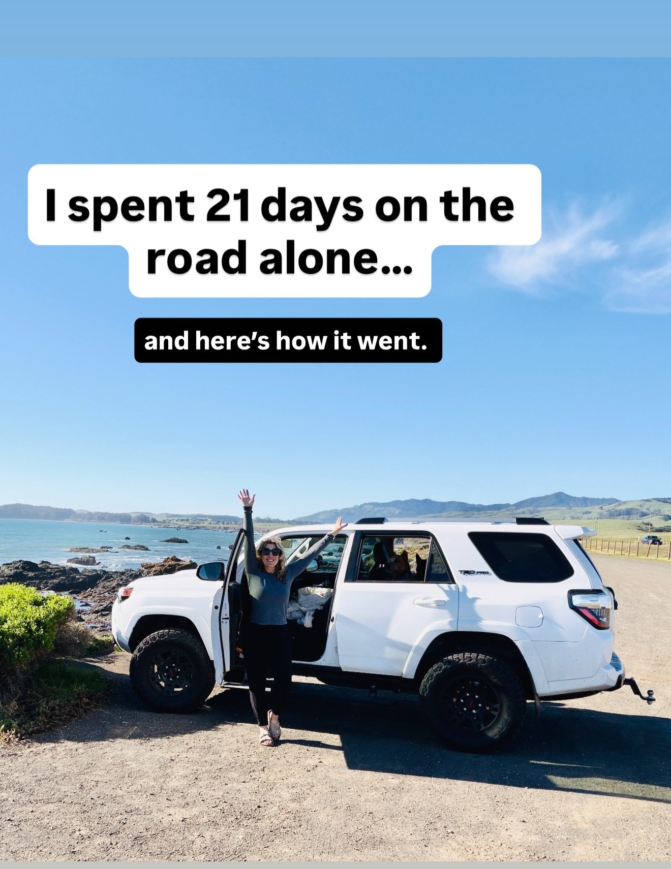🤭21 days on the road with 2 heelers +i  bought a travel trailer&hellip; my Texas to California roadtrip

#solotravel #westcoast #bigsur #heelers #scamp
