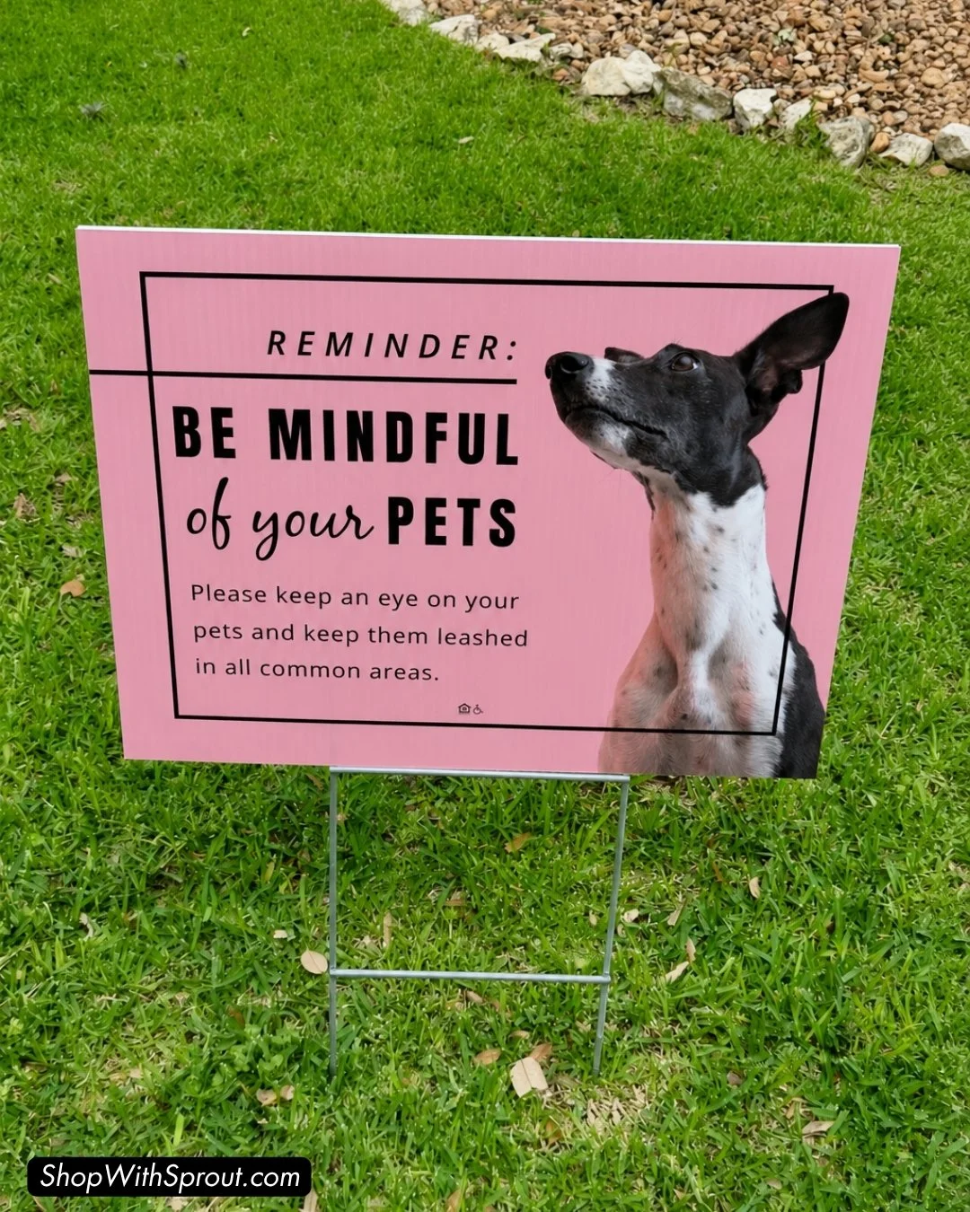 Bandit Sign: Be Mindful of Pets
