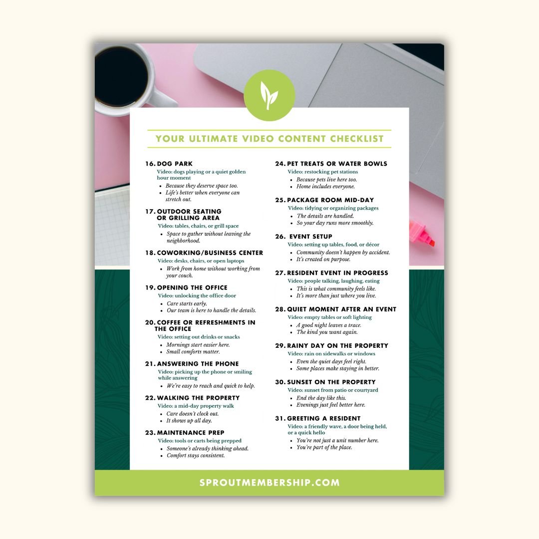 property managers tips for social media content and video