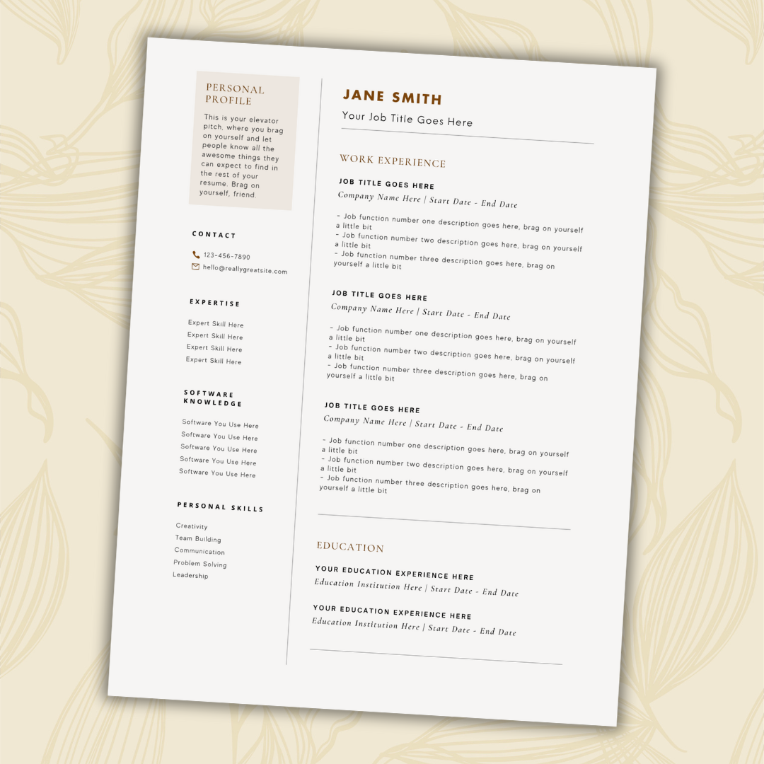 resume builder for property managers in multifamily marketing