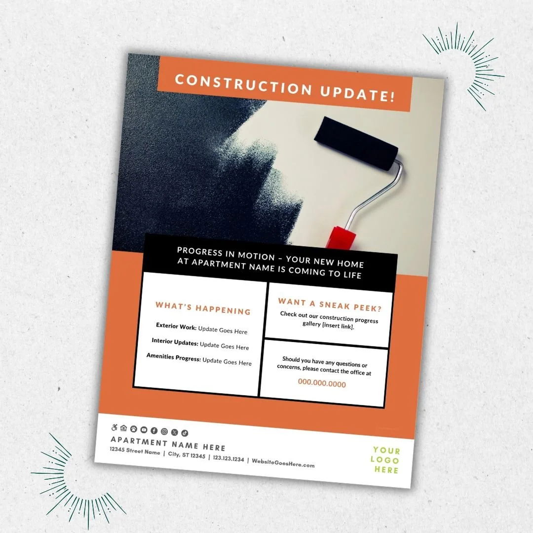 construction communication for apartment communities