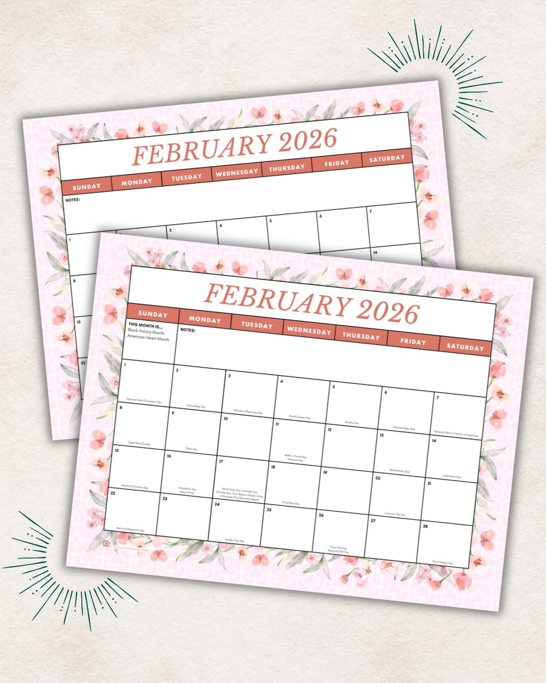 Monthly Planning Calendar