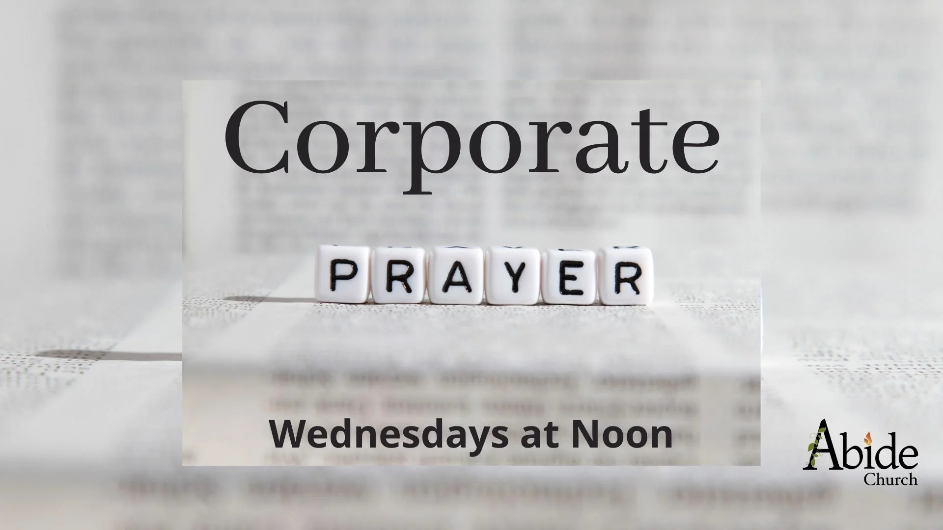 Corporate Prayer